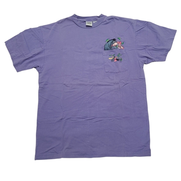 Tops - Vintage The Disney Store Tag, Purple Graphic Pocket T-Shirt, Eeyore And Piglet L